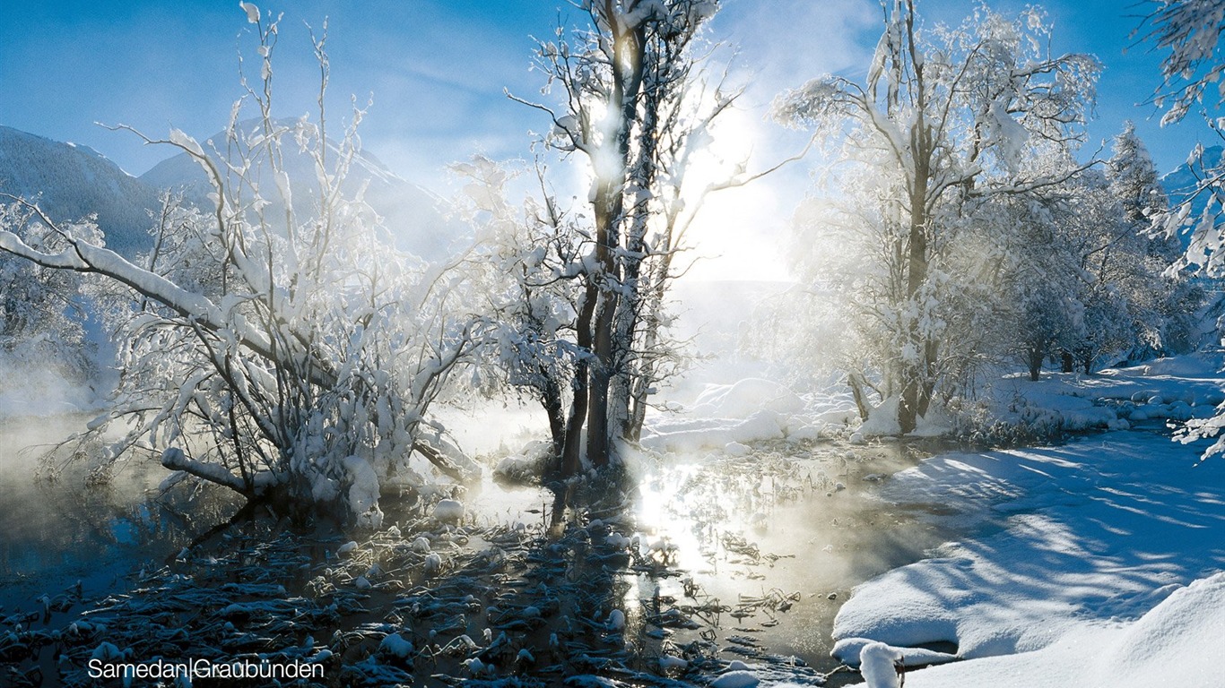 瑞士冬季旅遊景點壁紙 #10 - 1366x768