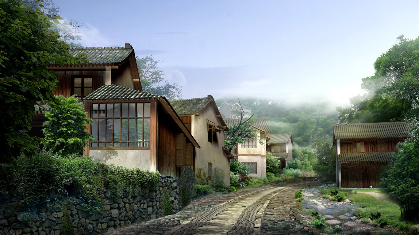 建築園林精美壁紙 #1 - 1366x768