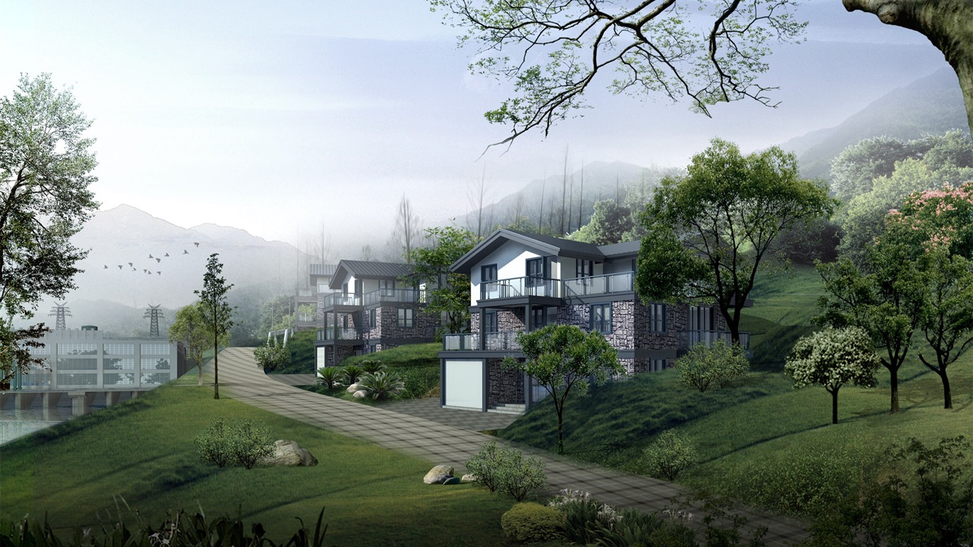 建築園林精美壁紙 #2 - 1366x768