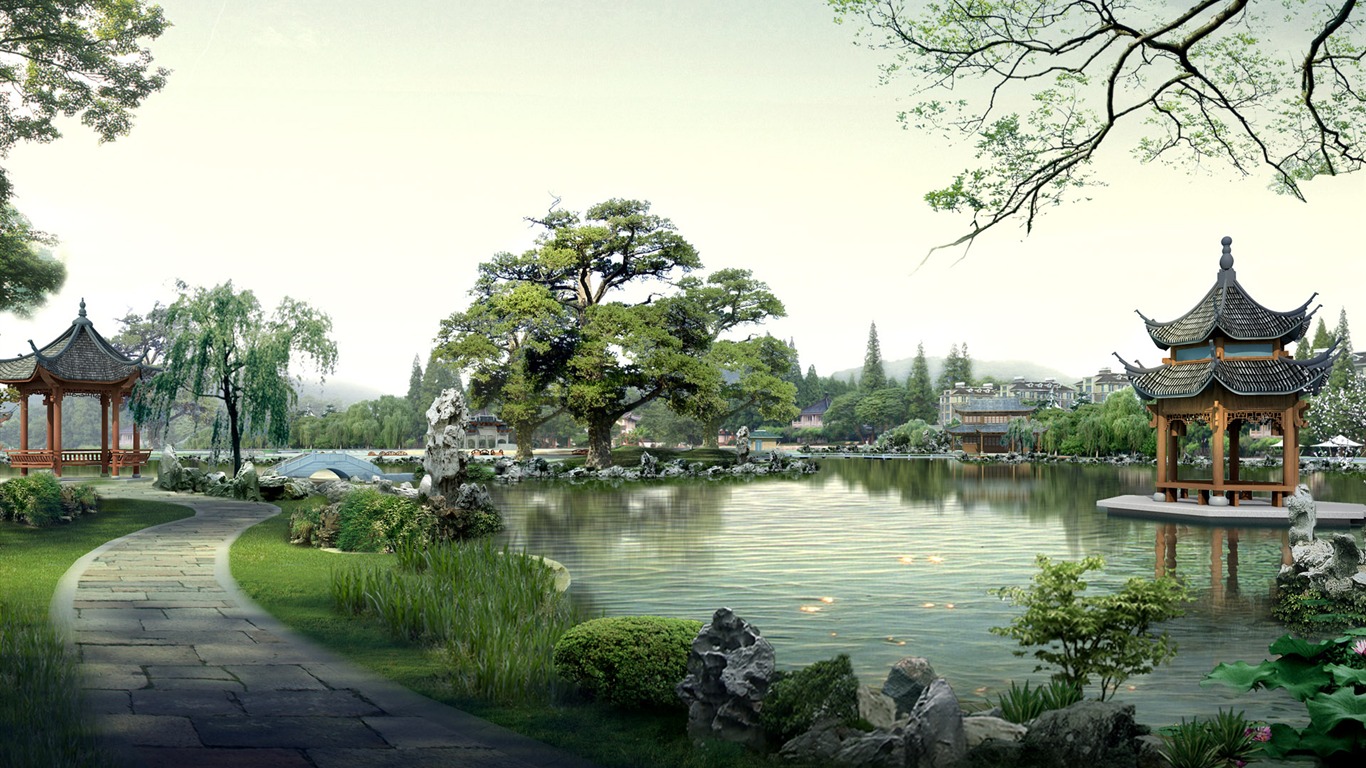 建築園林精美壁紙 #3 - 1366x768