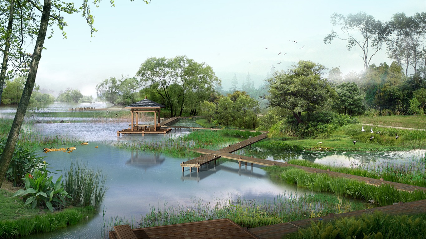 建築園林精美壁紙 #13 - 1366x768