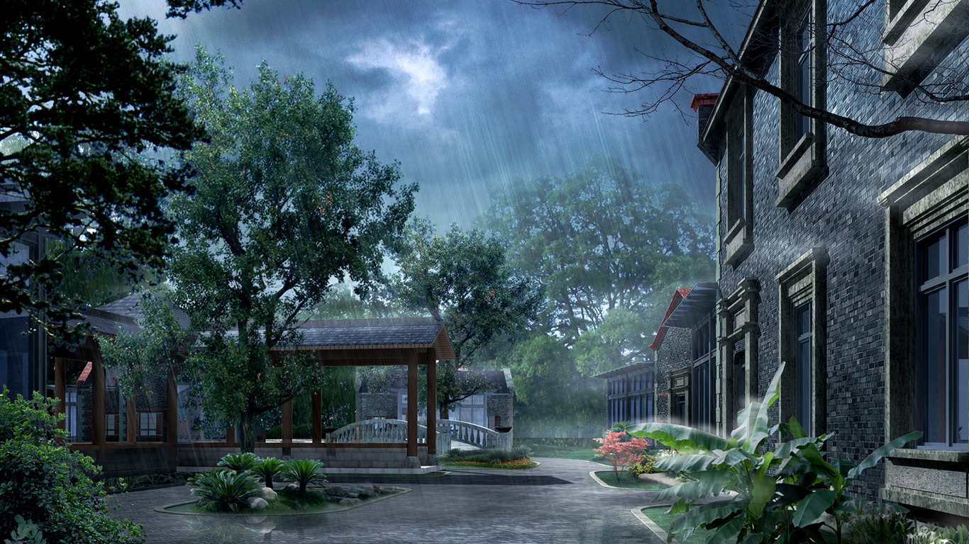 建築園林精美壁紙 #20 - 1366x768