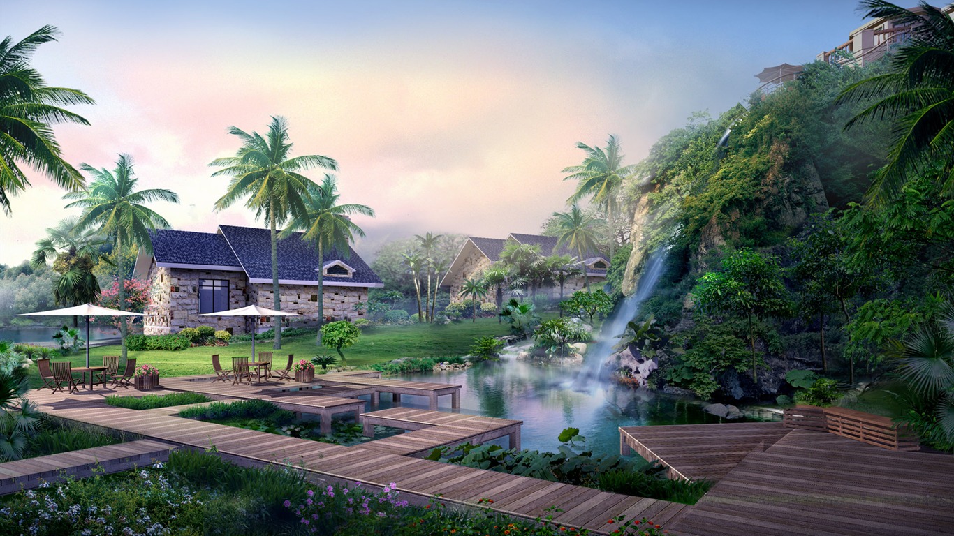 建築園林精美壁紙 #25 - 1366x768