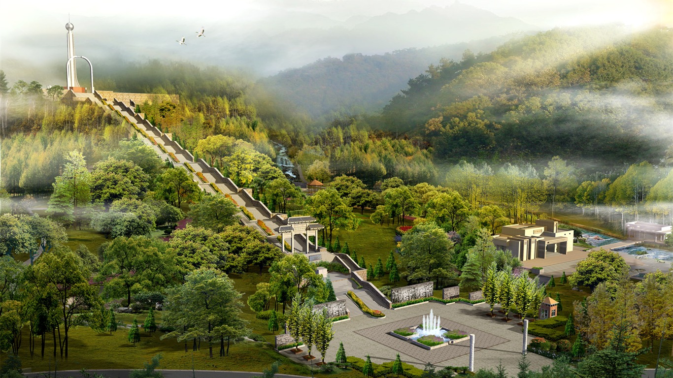 建築園林精美壁紙 #29 - 1366x768