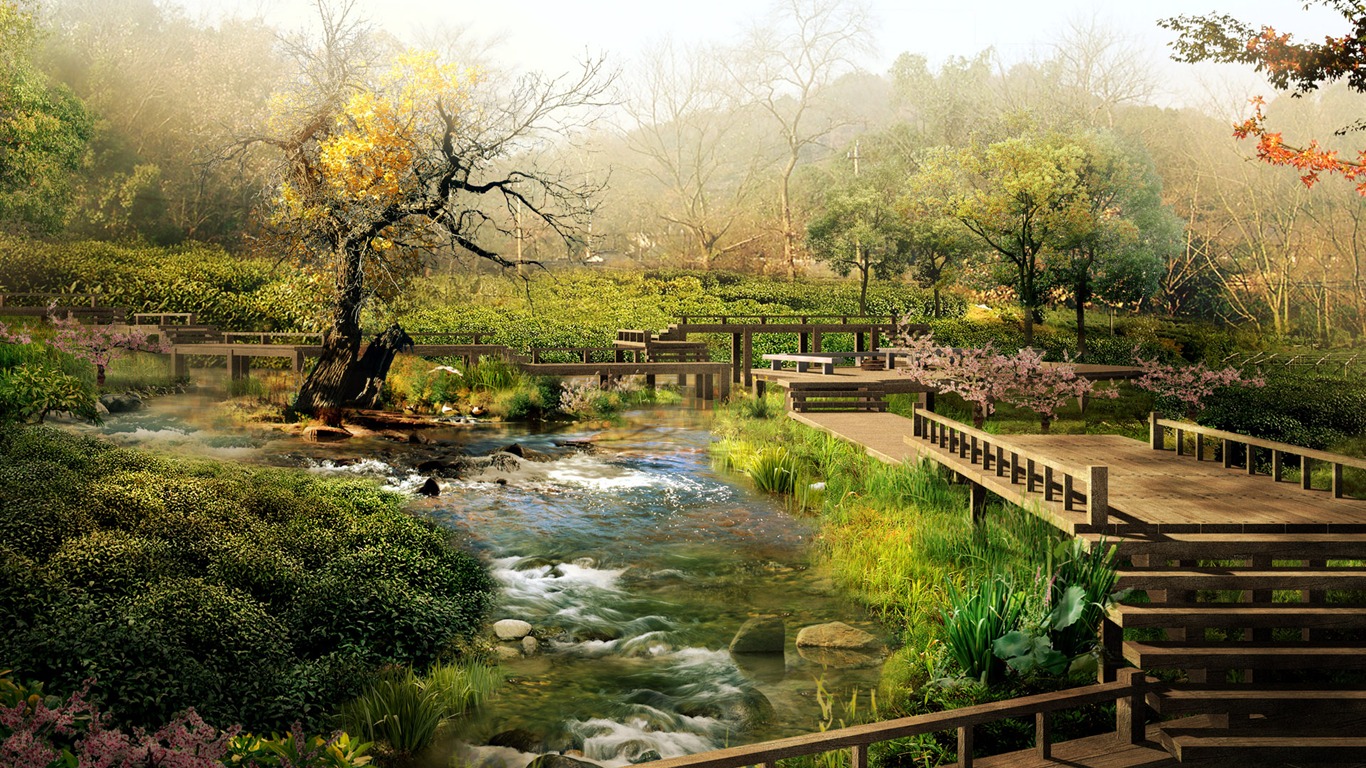 建築園林精美壁紙 #33 - 1366x768