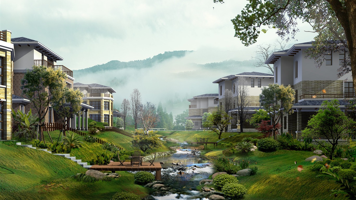 建築園林精美壁紙 #34 - 1366x768