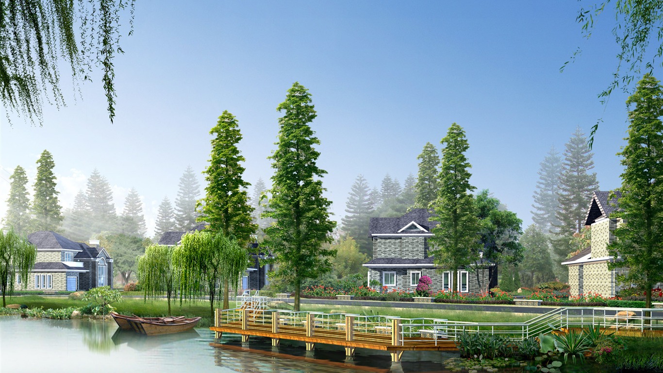 建築園林精美壁紙 #39 - 1366x768