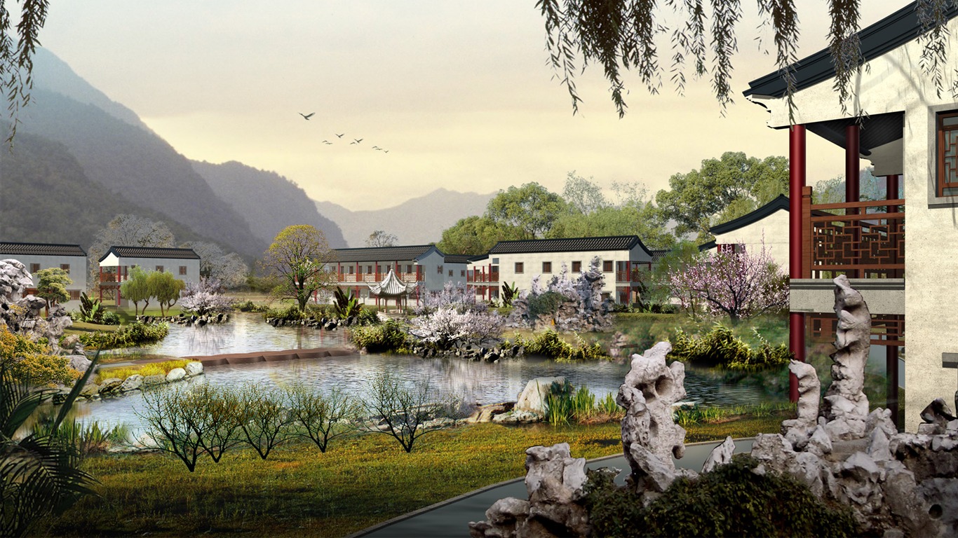 建築園林精美壁紙 #40 - 1366x768