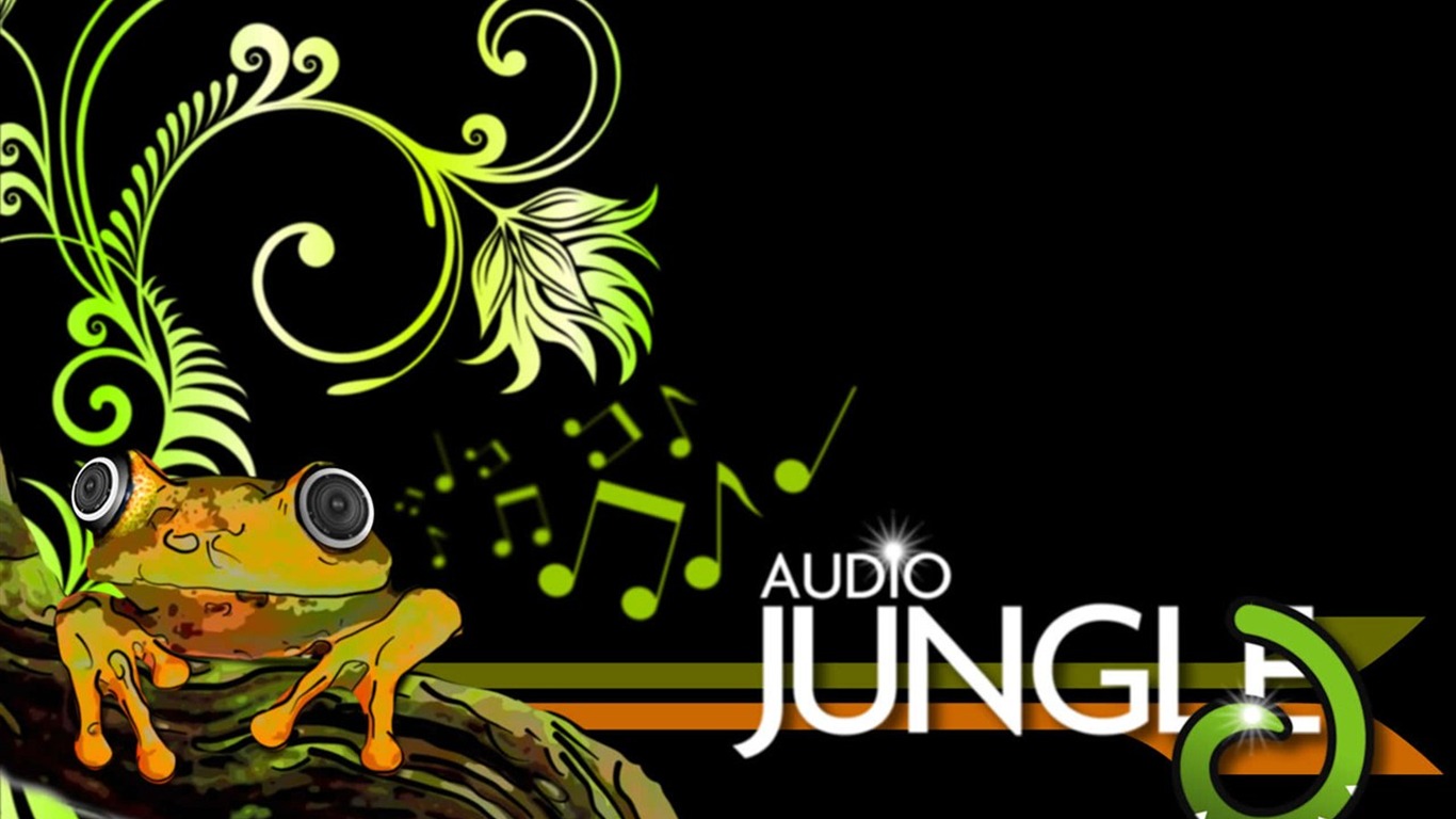 Audio Jungle diseño del papel pintado #1 - 1366x768