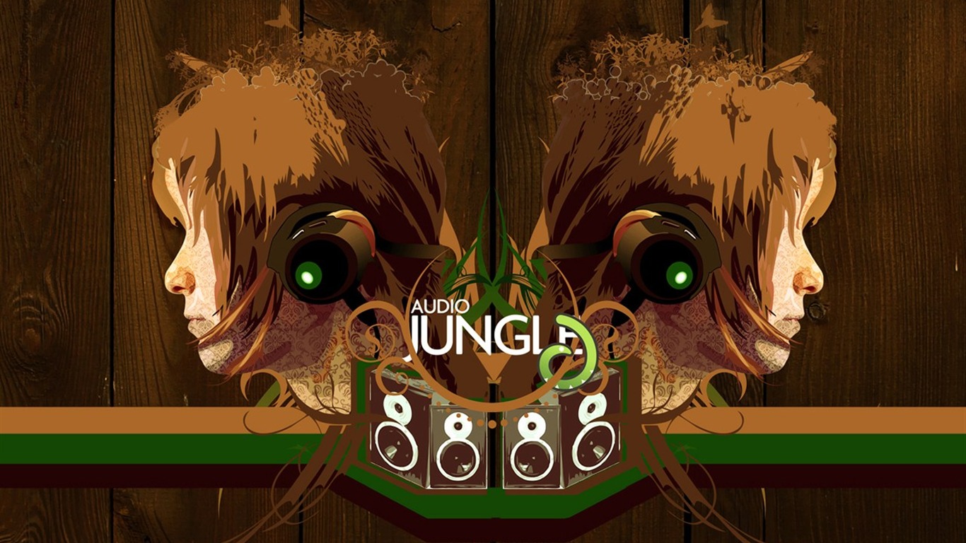 Audio Jungle設計壁紙 #3 - 1366x768