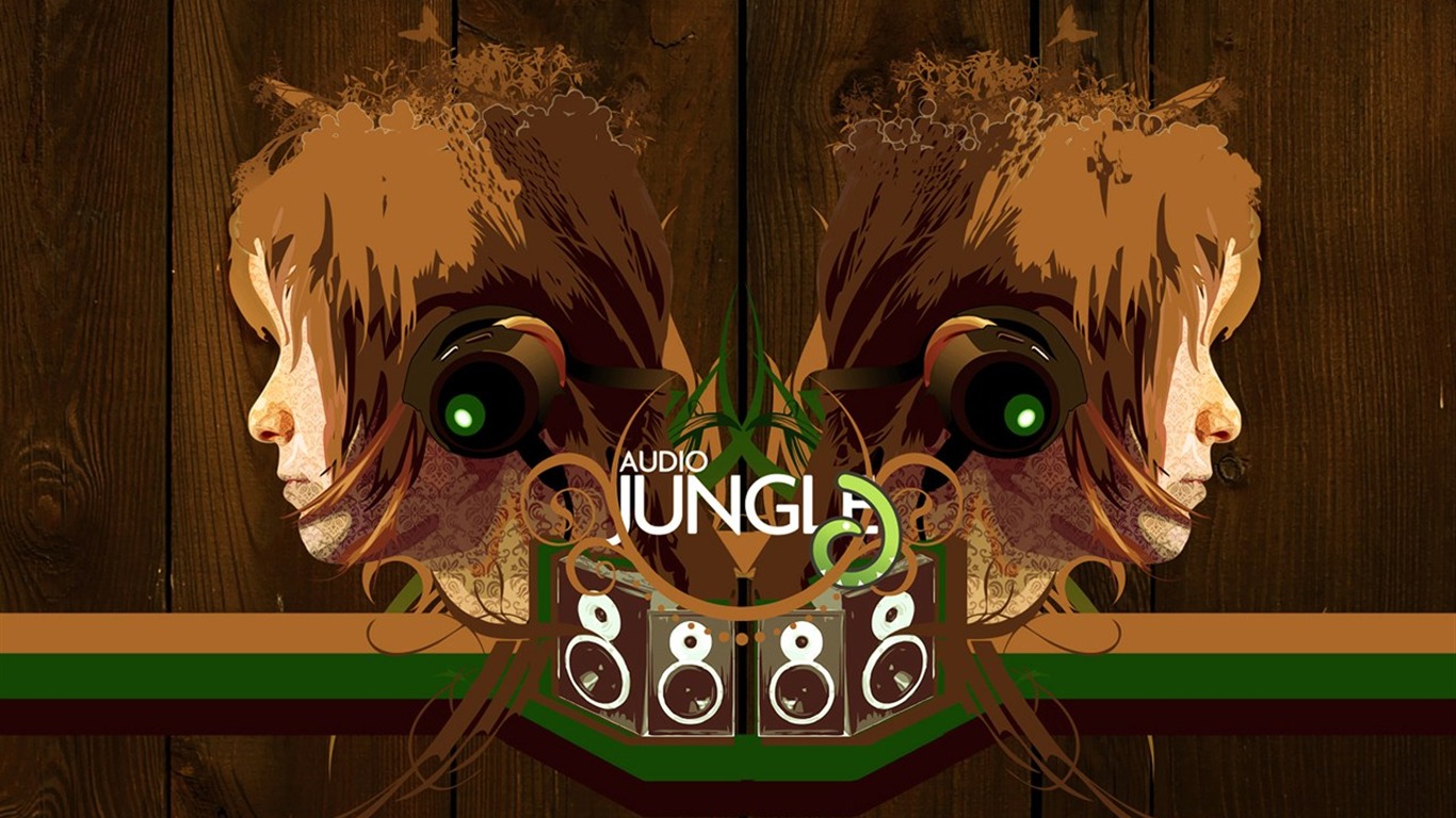 Audio Jungle Wallpaper Design #3 - 1366x768