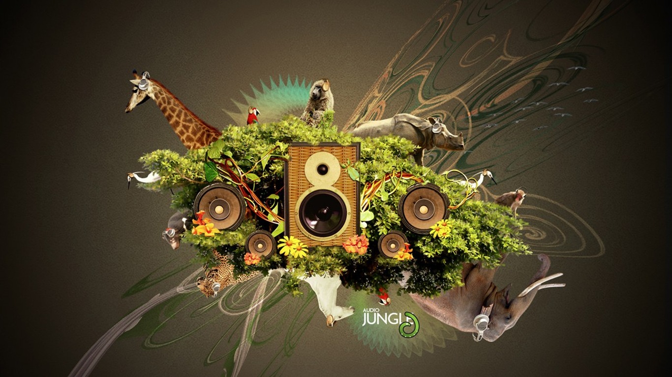 Audio Jungle Wallpaper Design #4 - 1366x768