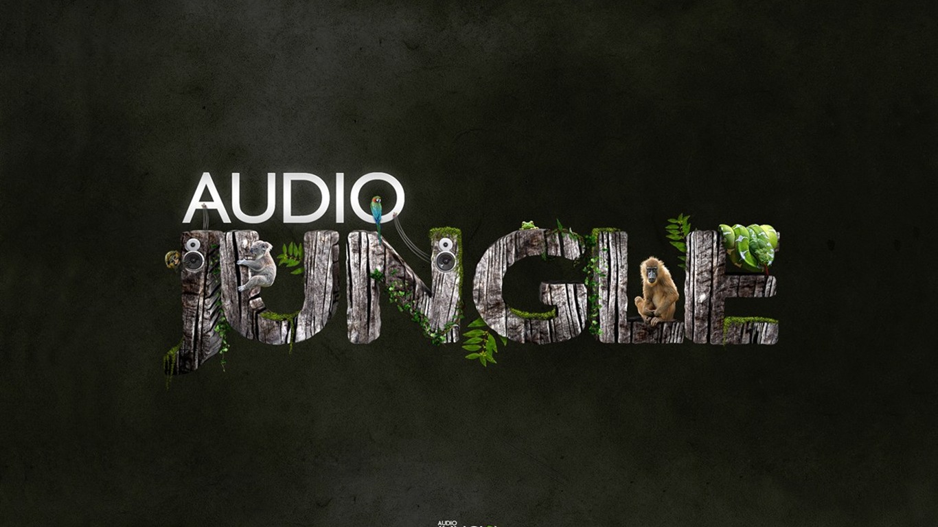 Audio Jungle設計壁紙 #12 - 1366x768