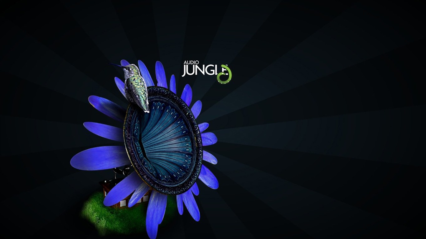 Audio Jungle設計壁紙 #14 - 1366x768