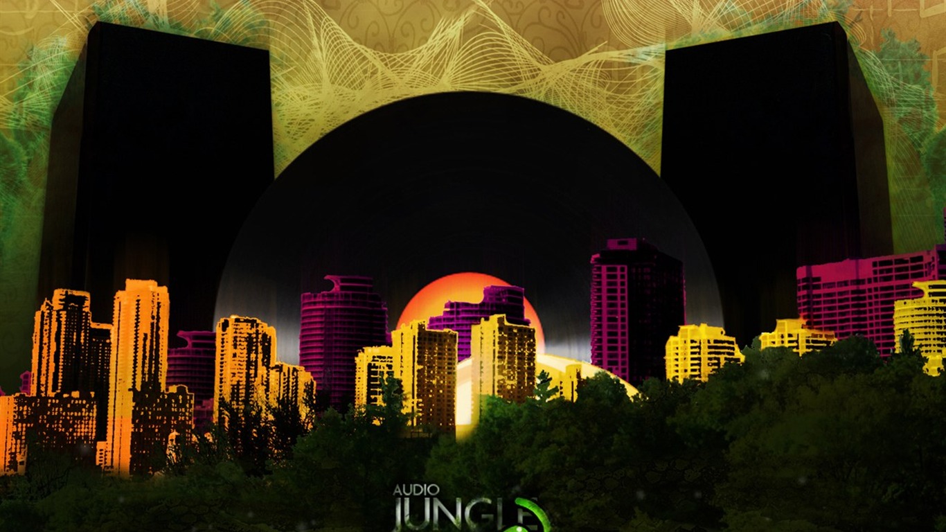 Audio Jungle設計壁紙 #16 - 1366x768