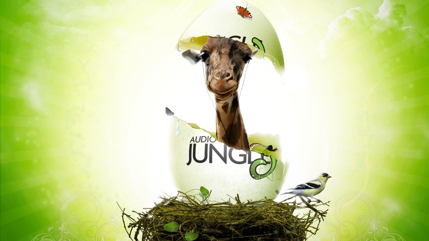 Audio Jungle設計壁紙 #20 - 1366x768