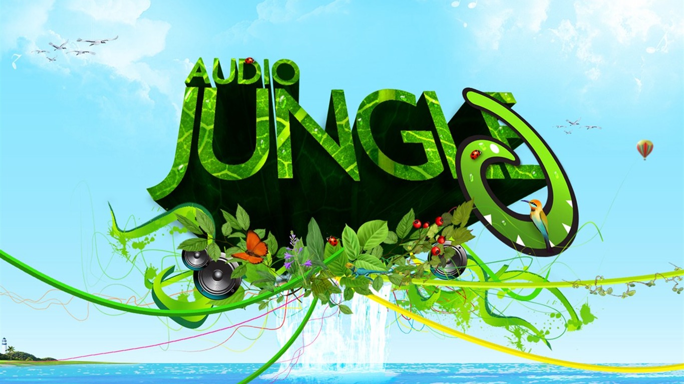 Audio Jungle設計壁紙 #21 - 1366x768