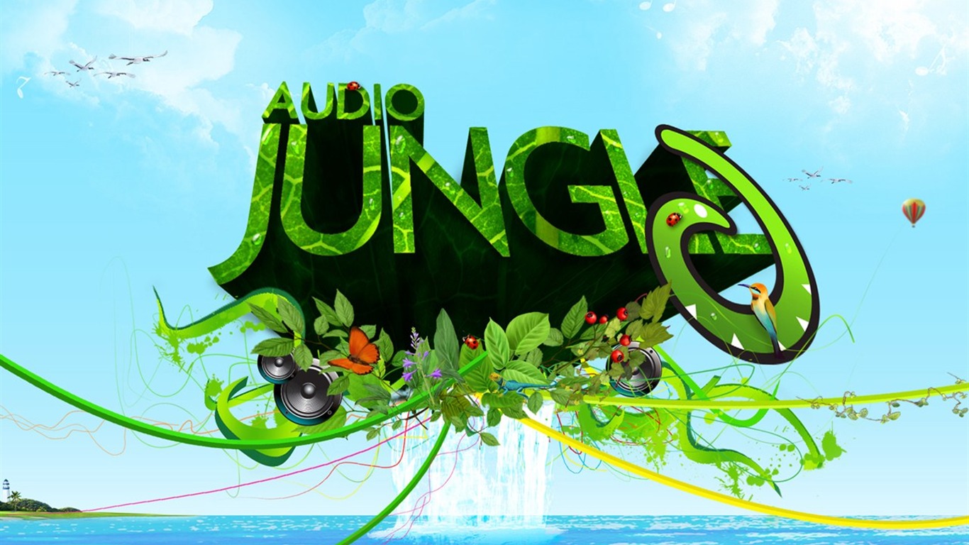 Audio Jungle Wallpaper Design #21 - 1366x768