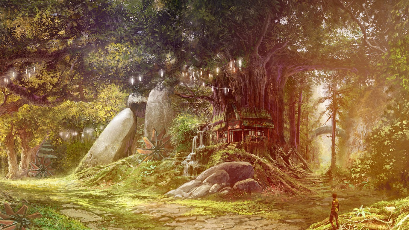 Play Scene exquisite wallpaper #25 - 1366x768