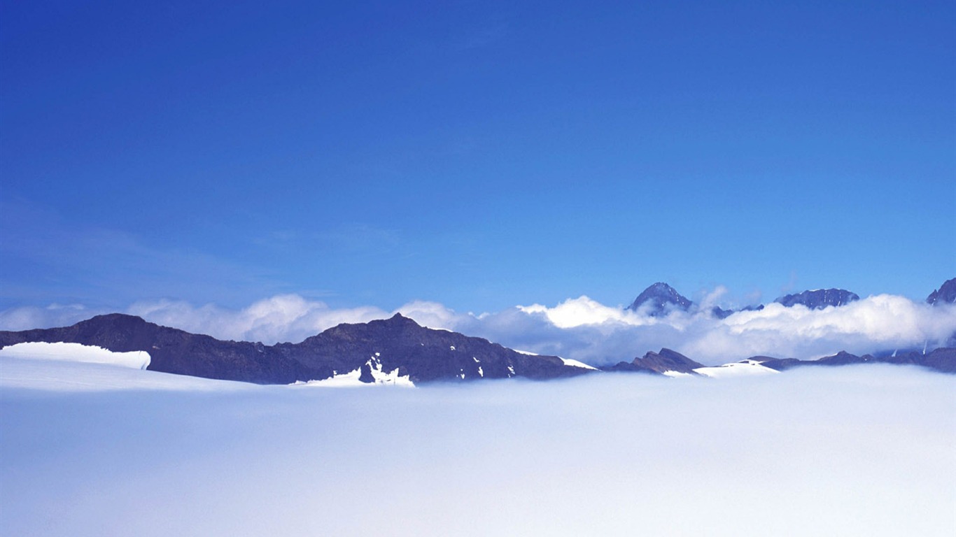 fondos de escritorio de alta definición de invierno la nieve fresca escena #10 - 1366x768