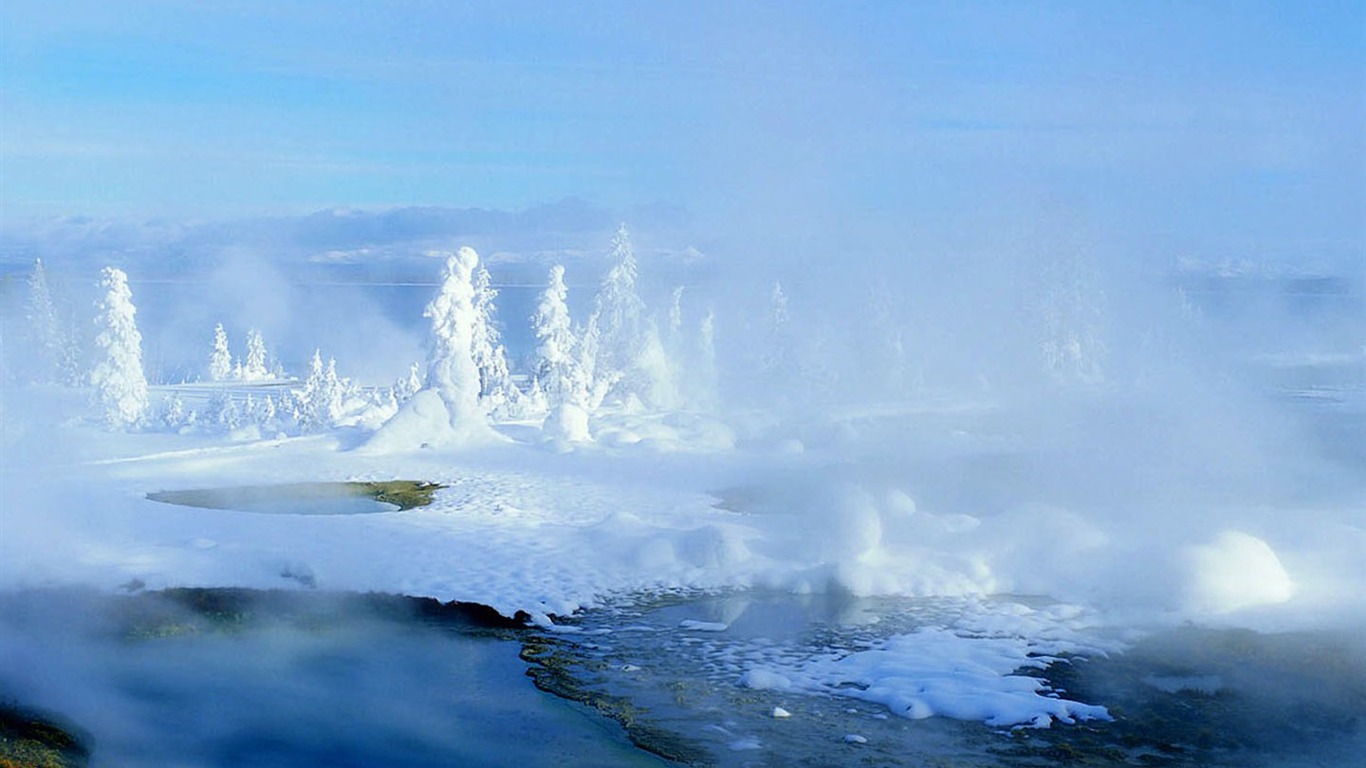 fondos de escritorio de alta definición de invierno la nieve fresca escena #31 - 1366x768