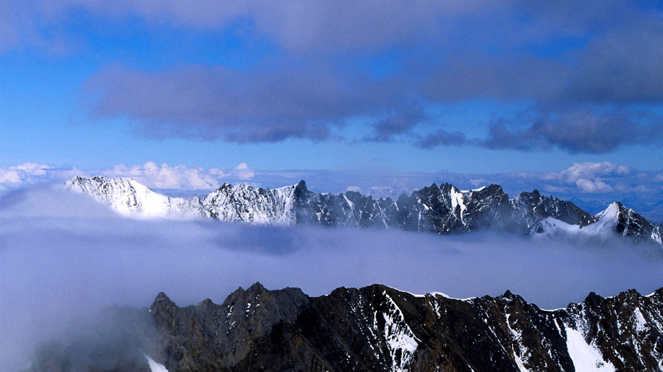 fondos de escritorio de alta definición de invierno la nieve fresca escena #35 - 1366x768