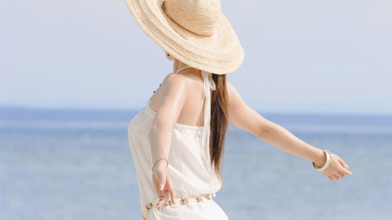 夏日海灘美女壁紙 #1 - 1366x768