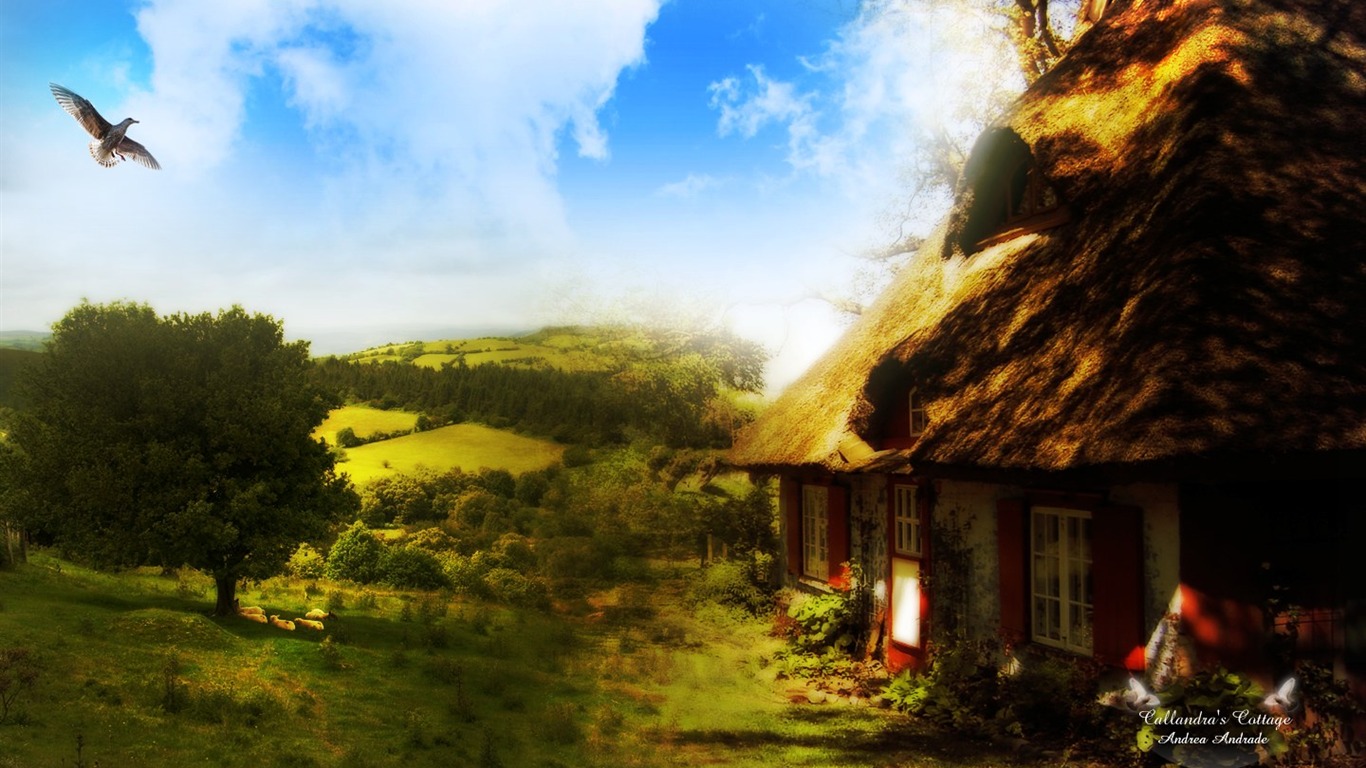寬屏PS風景壁紙 #6 - 1366x768