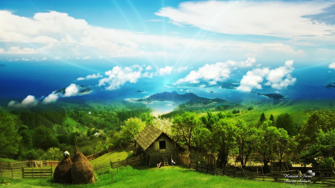 寬屏PS風景壁紙 #13 - 1366x768