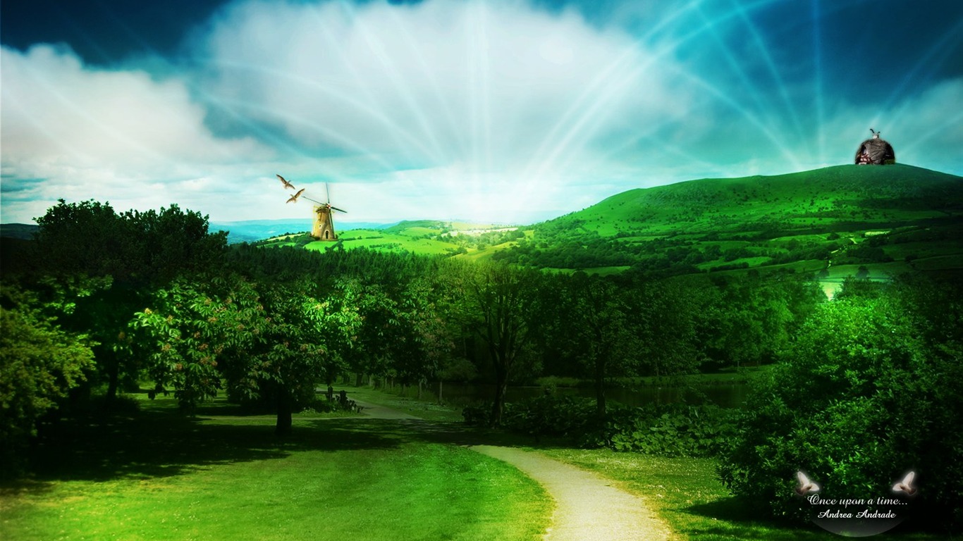 寬屏PS風景壁紙 #20 - 1366x768