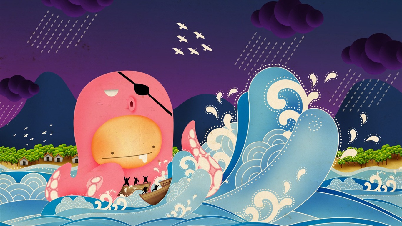 Ilustrace Design kolekce Wallpaper #33 - 1366x768