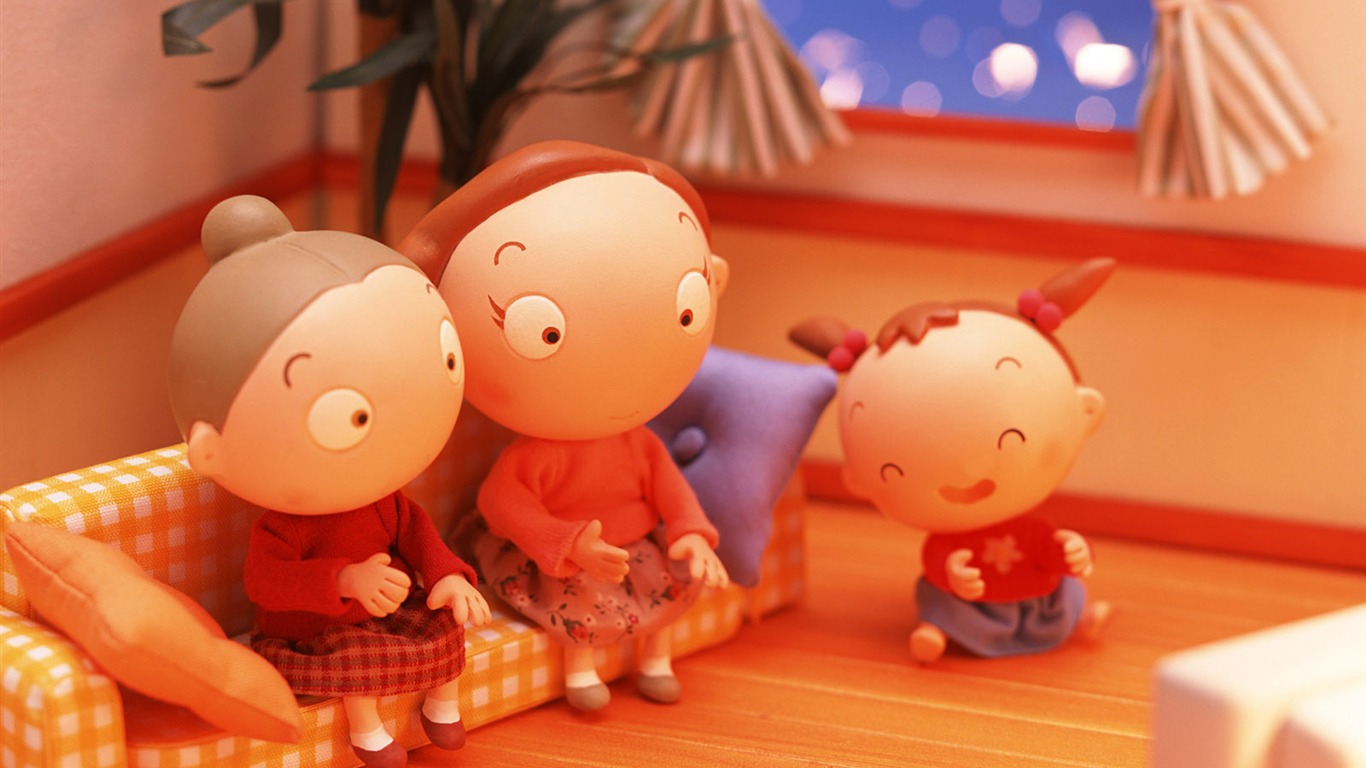 Happy Family wallpaper album (2) #19 - 1366x768
