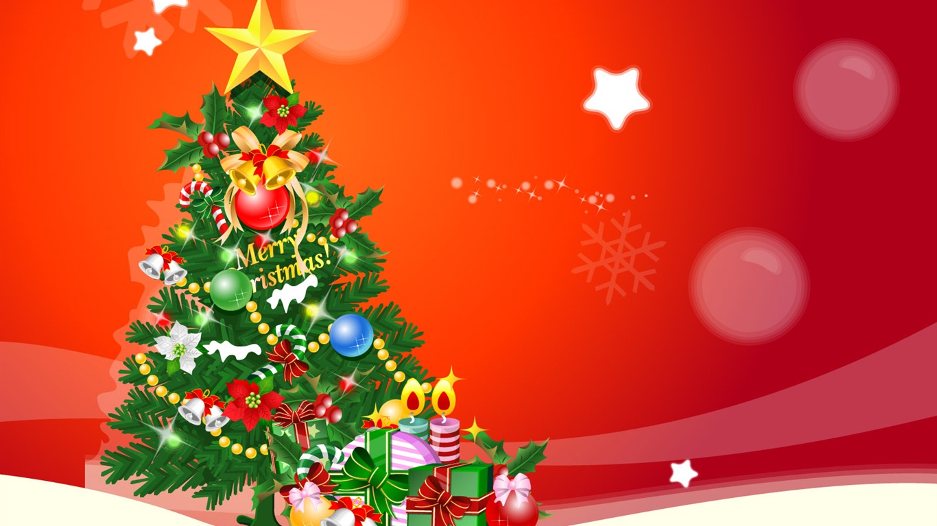 Christmas landscaping series wallpaper (10) #4 - 1366x768