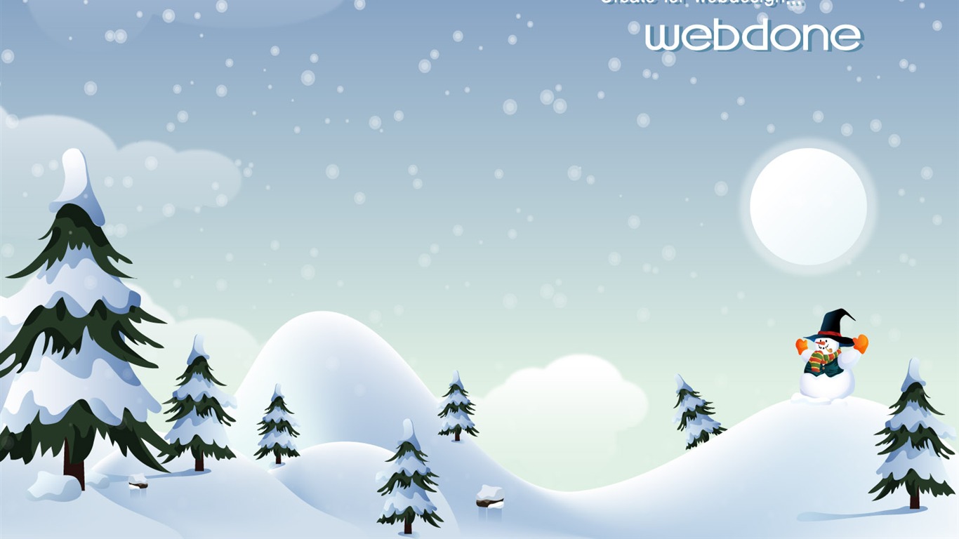 Christmas landscaping series wallpaper (10) #11 - 1366x768