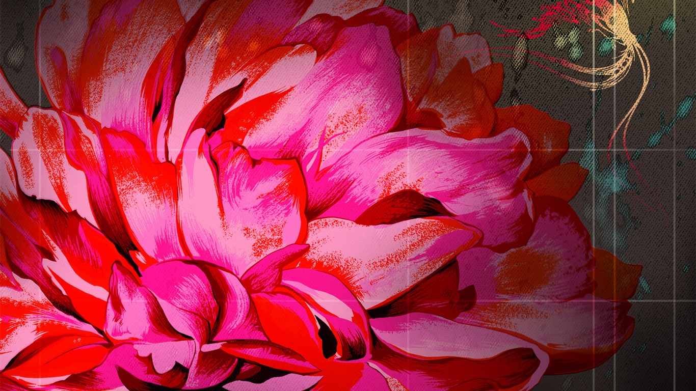 Syntetické Květinové HD Tapety na plochu #9 - 1366x768