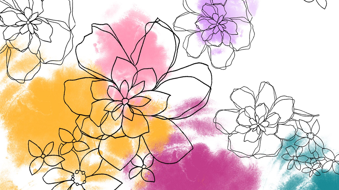 Syntetické Květinové HD Tapety na plochu #12 - 1366x768