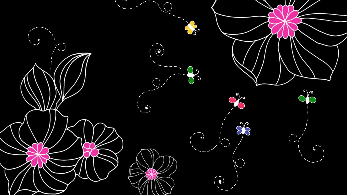 Syntetické Květinové HD Tapety na plochu #13 - 1366x768