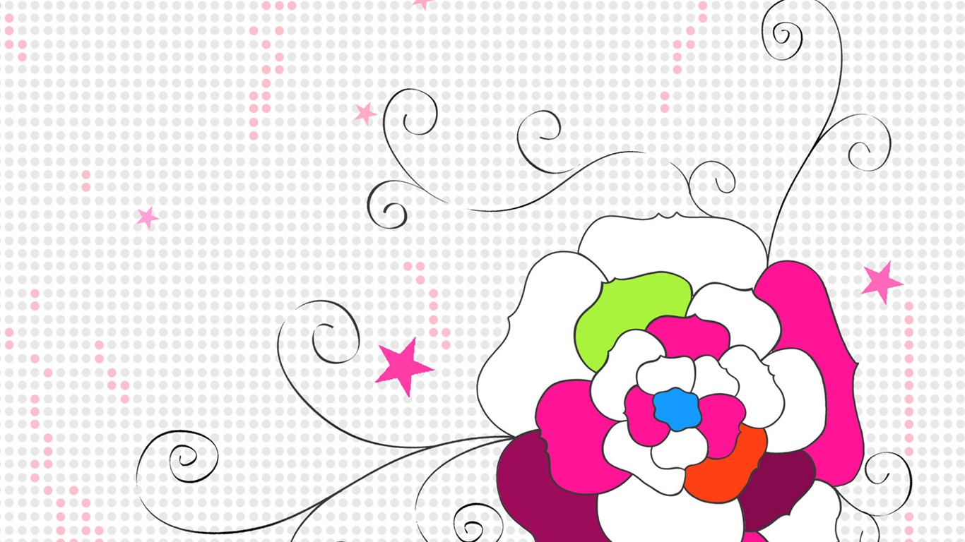 合成花卉 高清壁紙 #24 - 1366x768