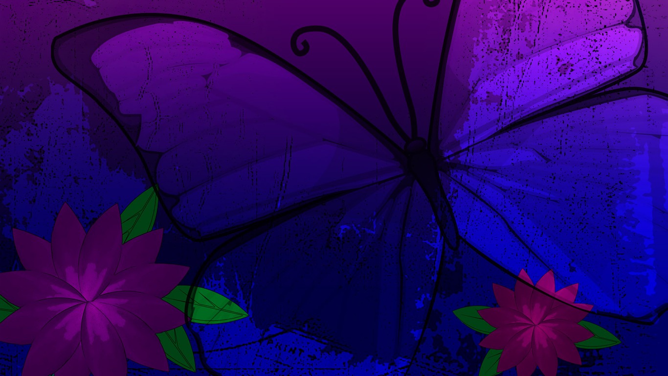 Syntetické Květinové HD Tapety na plochu #29 - 1366x768
