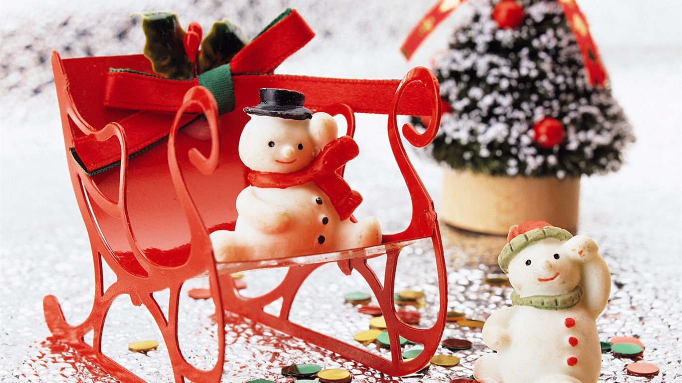 Christmas landscaping series wallpaper (11) #5 - 1366x768