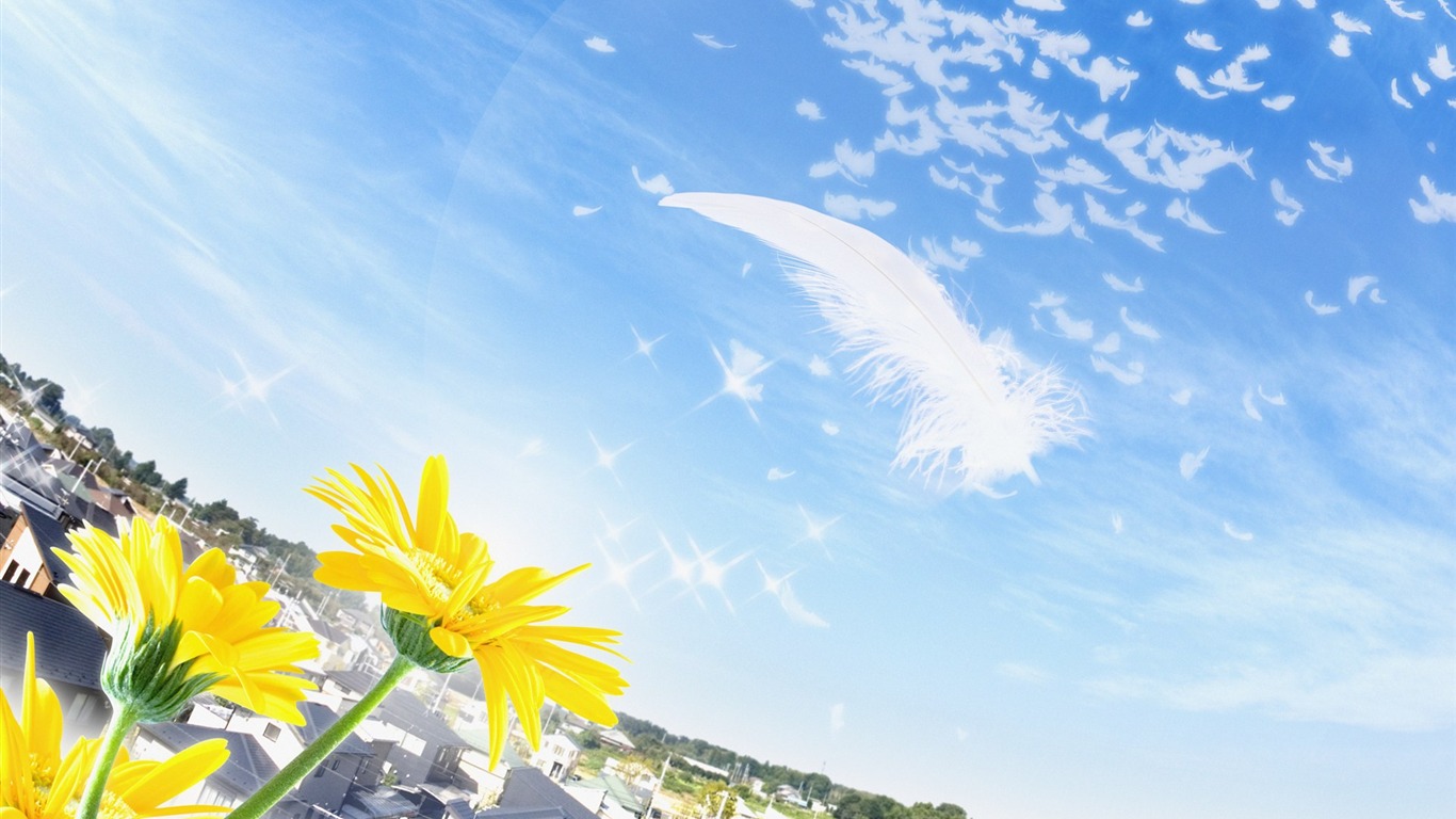 綠色環境主題PS壁紙 #5 - 1366x768