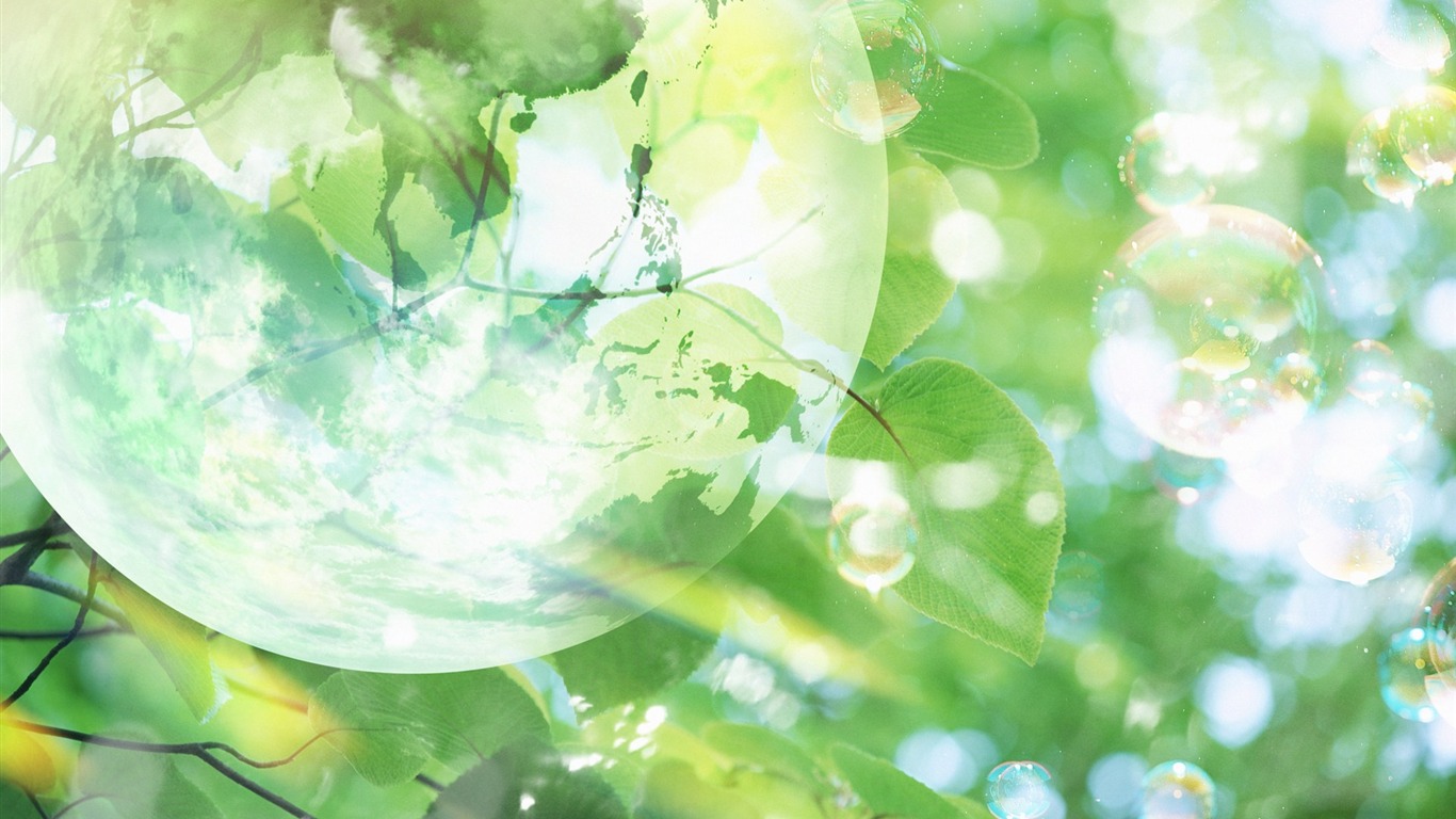 綠色環境主題PS壁紙 #13 - 1366x768