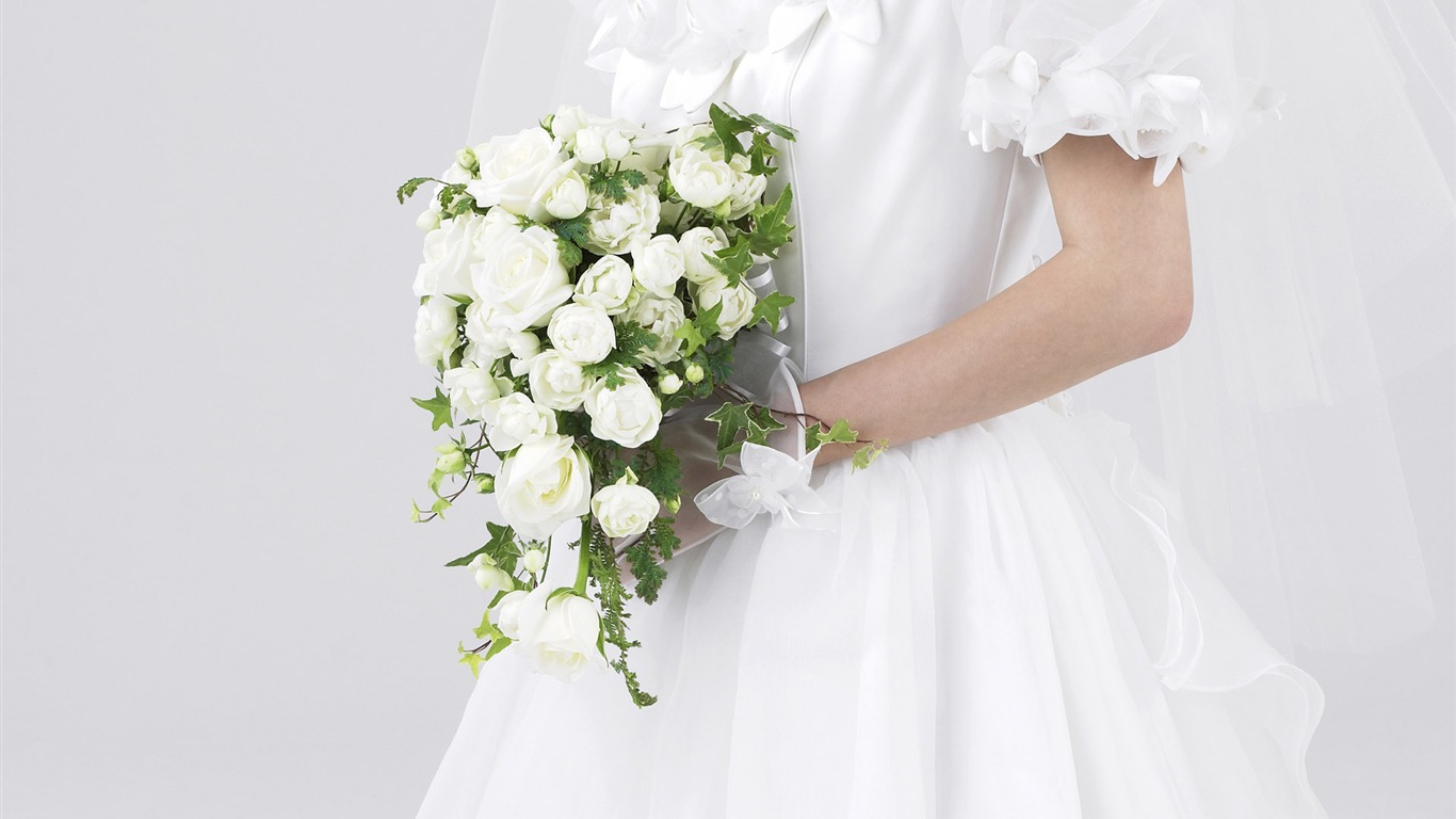 Wedding flower wedding ring wallpaper(2) #16 - 1366x768