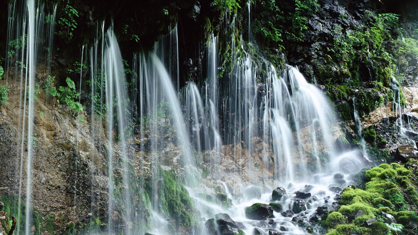 瀑布溪流高清壁紙 #19 - 1366x768