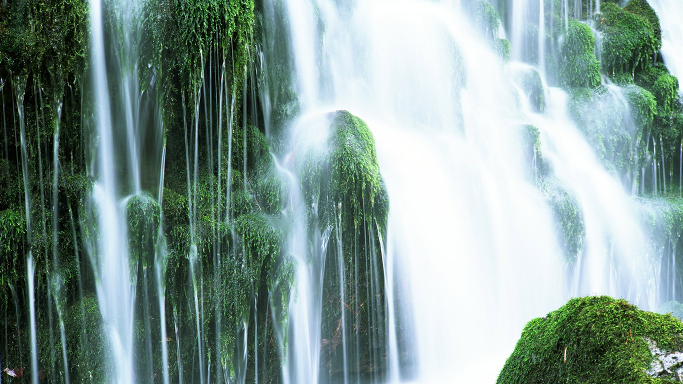 Waterfall-Streams HD Wallpapers #28 - 1366x768