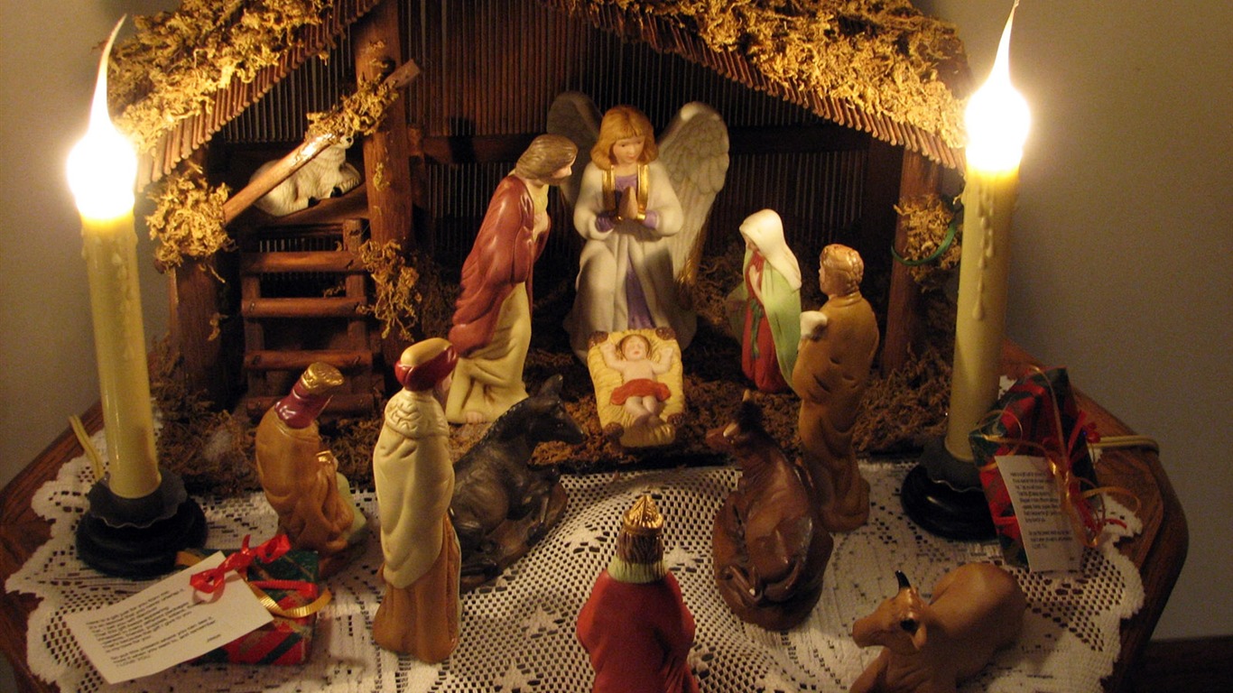 Fond d'écran de Noël série aménagement paysager (15) #5 - 1366x768