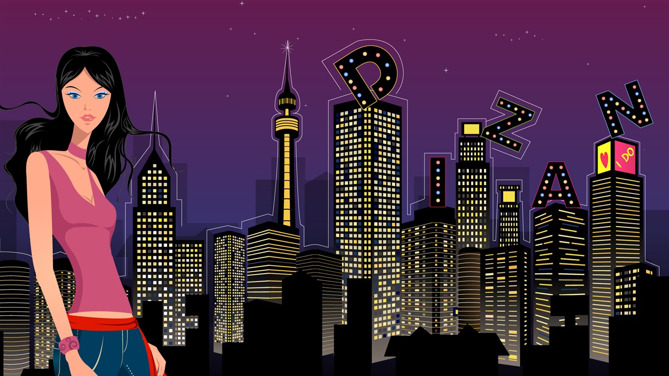 Vector Scenery Collection Wallpapers (1) #16 - 1366x768
