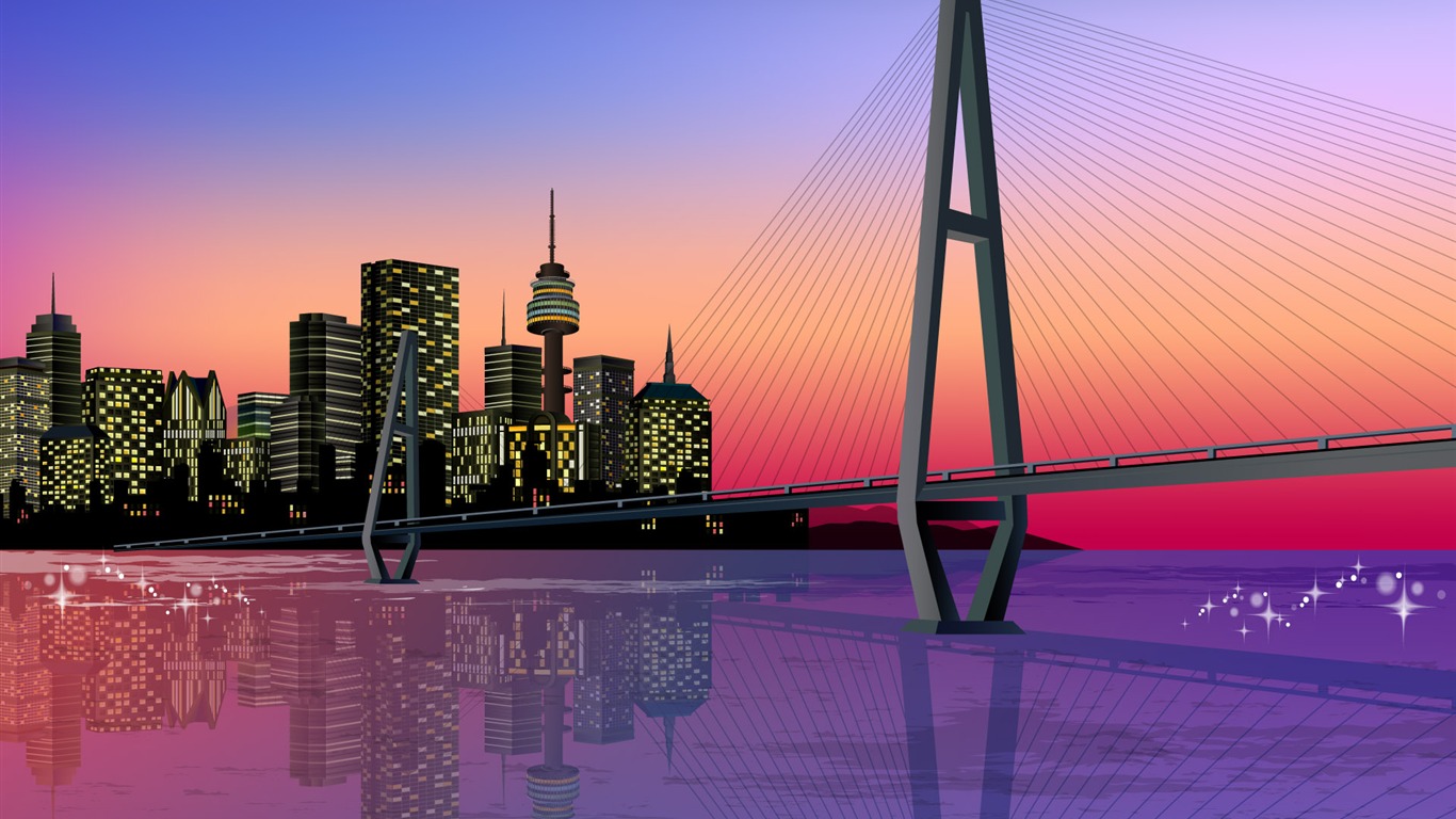 矢量風光合集壁紙(一) #20 - 1366x768