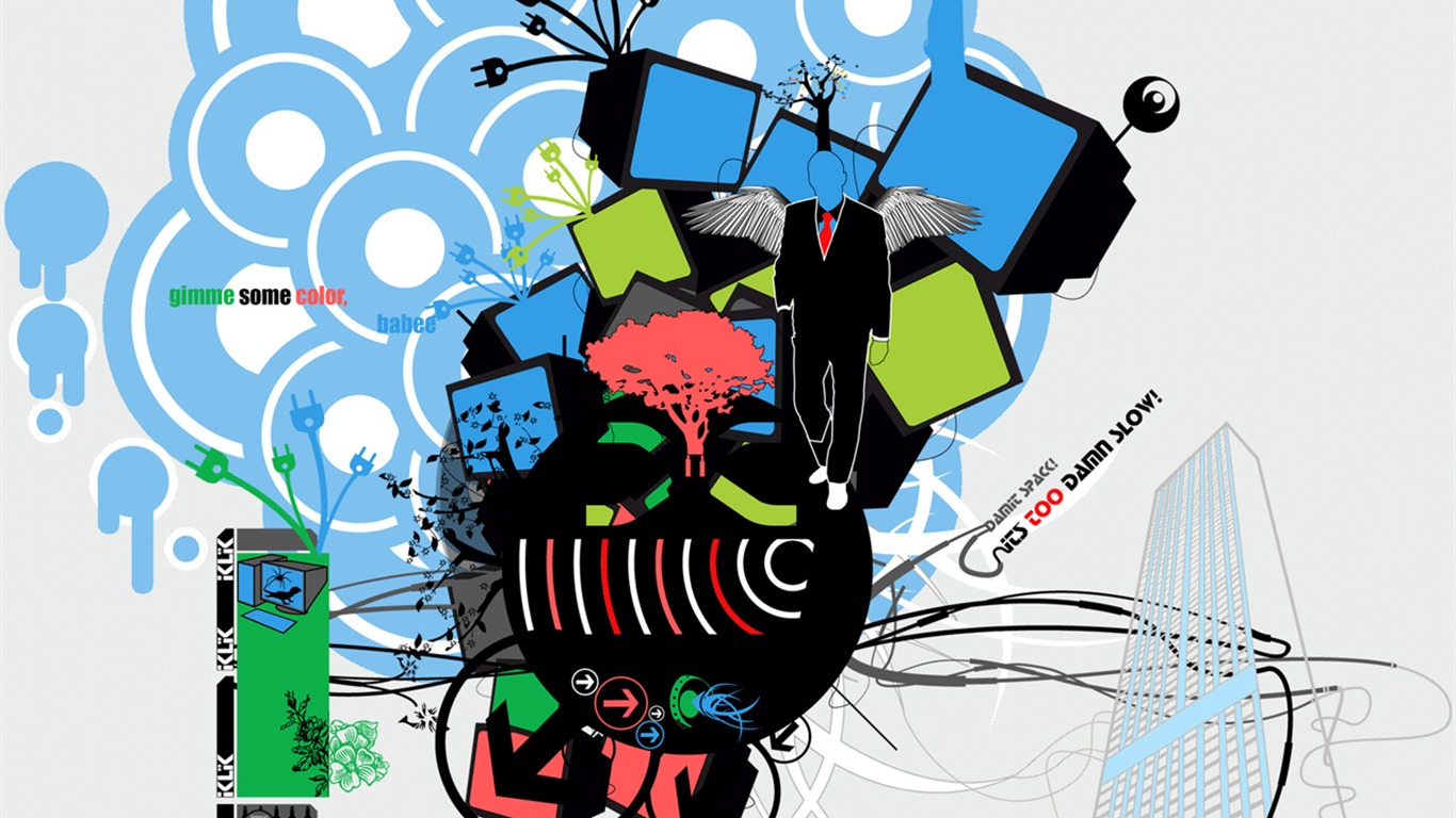 Graffiti art style wallpaper #10 - 1366x768