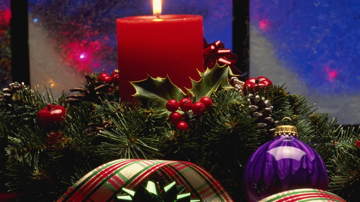 Christmas landscaping series wallpaper (16) #5 - 1366x768